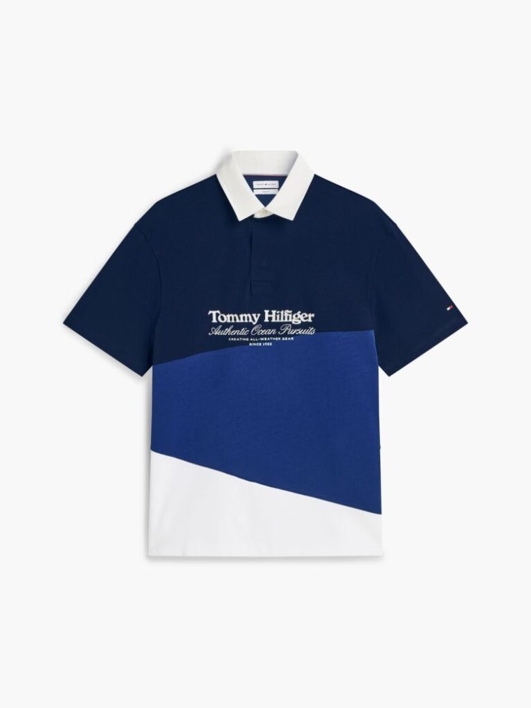 Multi Tricou Polo Cu Croiala Lejera Logo Pe Spate Si Blocuri De Culoare  Barbati