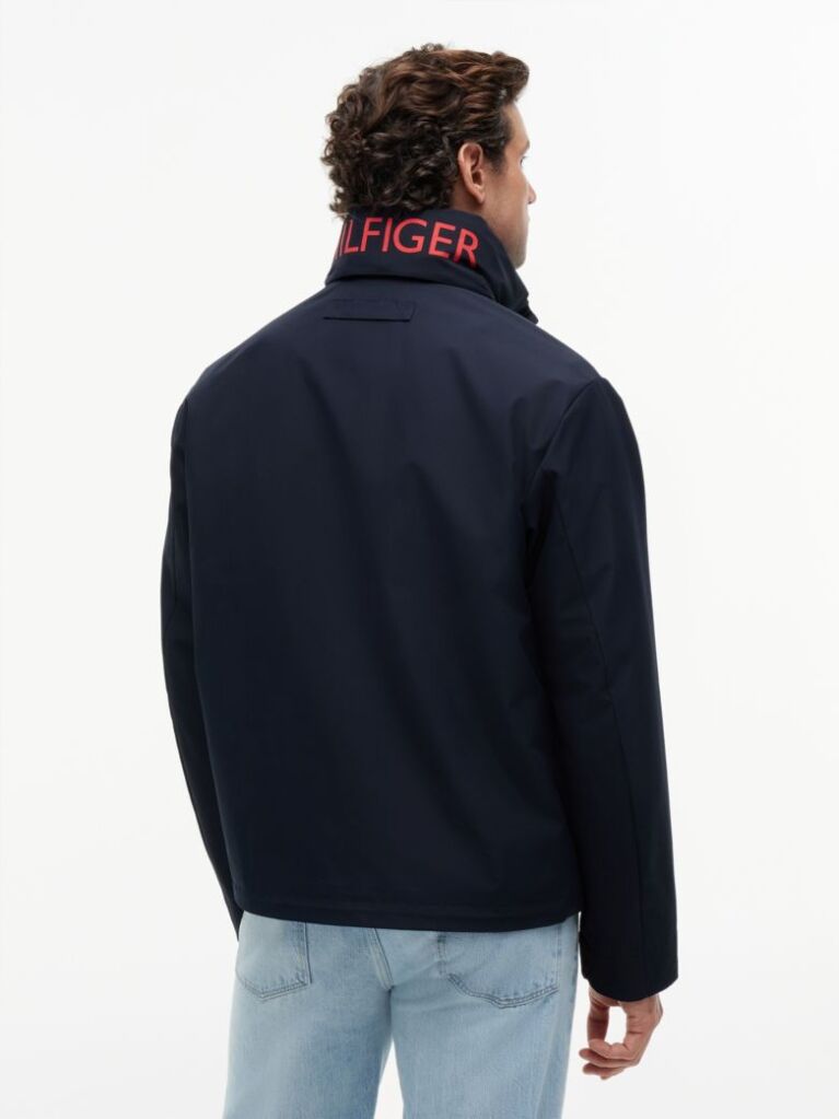 Blue Logo Collar Zip-Thru Jacket  Men