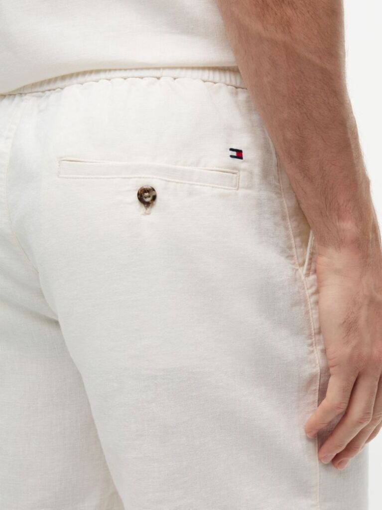 Bej Dover Pantaloni Scurti Chino Din Amestec De In 8"  Barbati