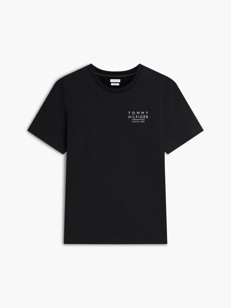 Black Wavy Flag Back Graphic Jersey T-Shirt  Men