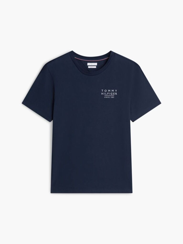 Blue Wavy Flag Back Graphic Jersey T-Shirt  Men