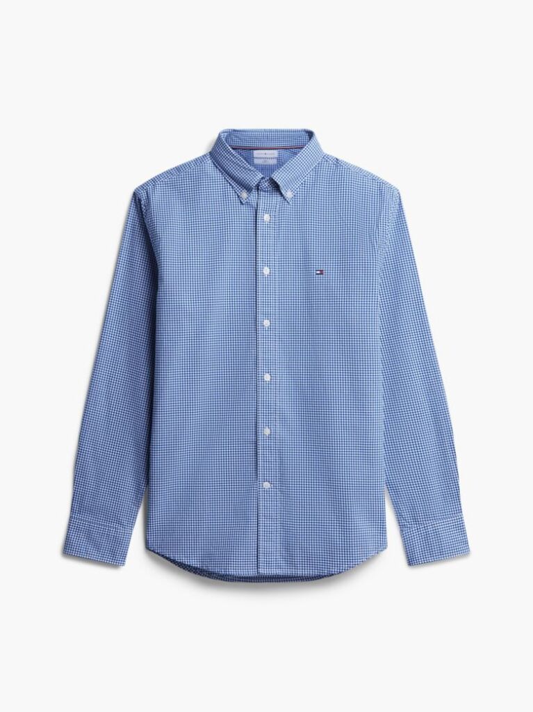 Blue Camasa Gingham Flex Cu Croiala Regular  Barbati
