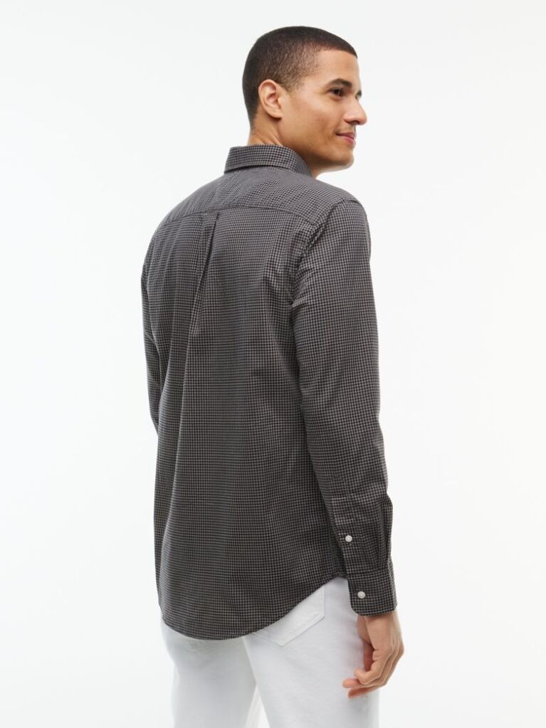 Gri Camasa Gingham Flex Cu Croiala Regular  Barbati