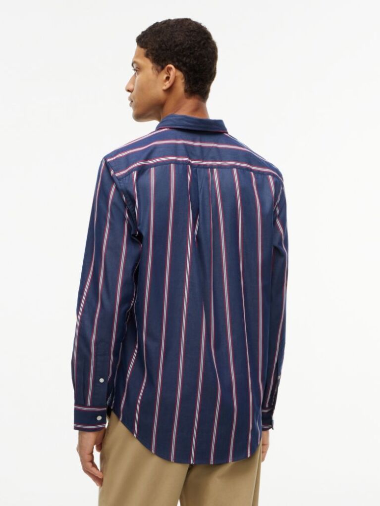 Multi Camasa Flex Din Poplin Cu Dungi Si Croiala Regular  Barbati