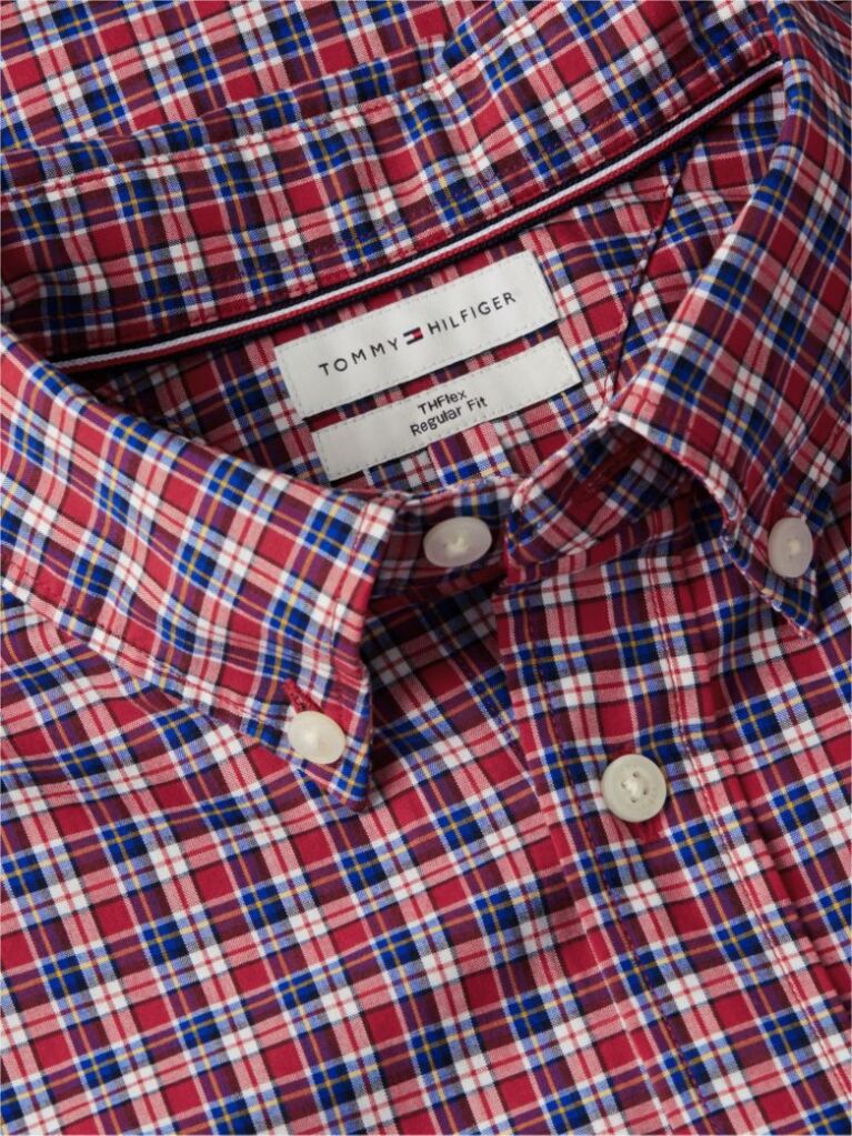 Multi Camasa Flex Tartan Din Poplina Cu Croiala Regular  Barbati