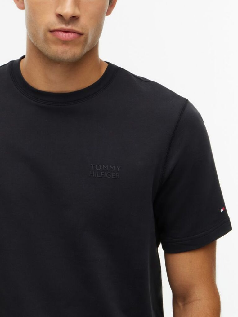 Negru T-Shirt Performance Flex Din Terry   Barbati
