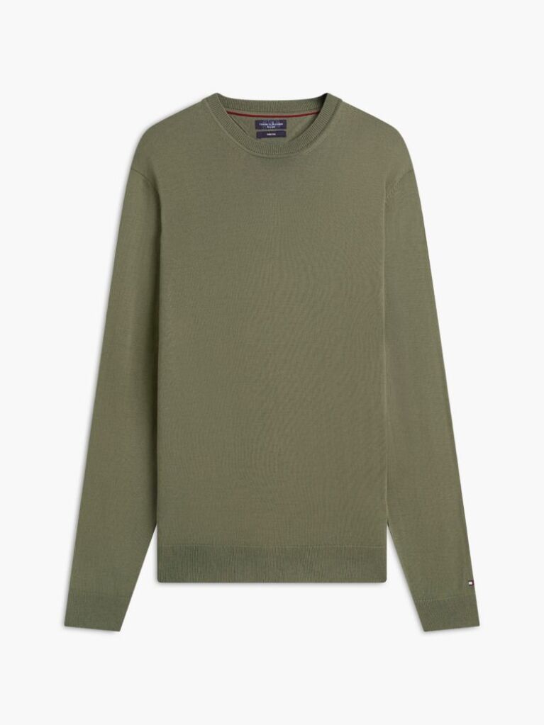 Verde Pulover New York Label Din Lana Pura  Barbati