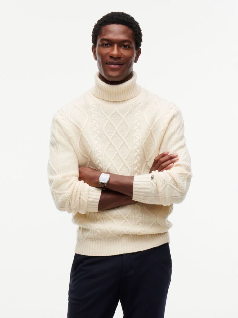 Beige New York Label Wool Blend Jumper With Cashmere  Men