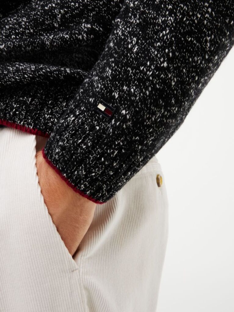 Blue New York Label Wool Blend Relaxed Jumper  Men