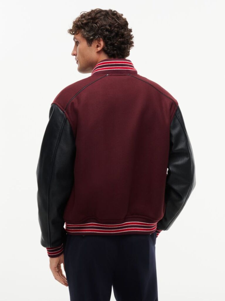 Multi Wool Blend Varsity Jacket With Cashmere  Men