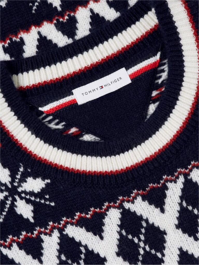 Multi Pulover Fair Isle Din Amestec De Lana   Barbati