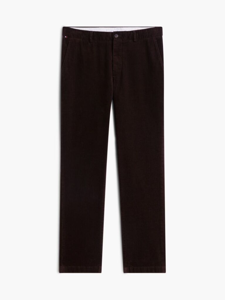 Maro Pantaloni Chinos Denton Din Catifea Fina Cu Croiala Slim Si Dreapta  Barbati