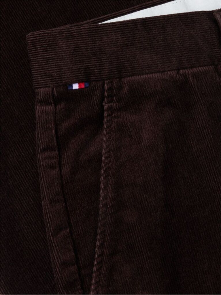 Maro Pantaloni Chinos Denton Din Catifea Fina Cu Croiala Slim Si Dreapta  Barbati