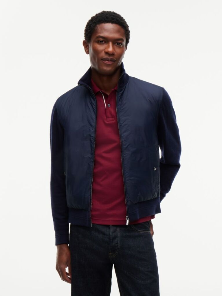 Blue Jacketa New York Label Din Amestec De Lana  Barbati