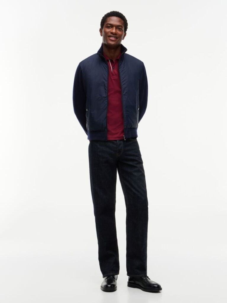 Blue Jacketa New York Label Din Amestec De Lana  Barbati
