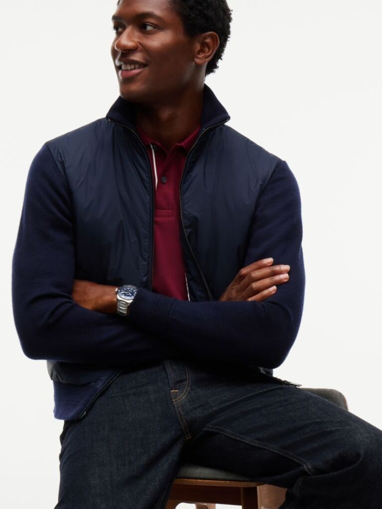 Blue Jacketa New York Label Din Amestec De Lana  Barbati