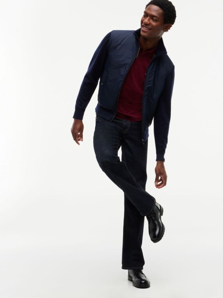 Blue Jacketa New York Label Din Amestec De Lana  Barbati