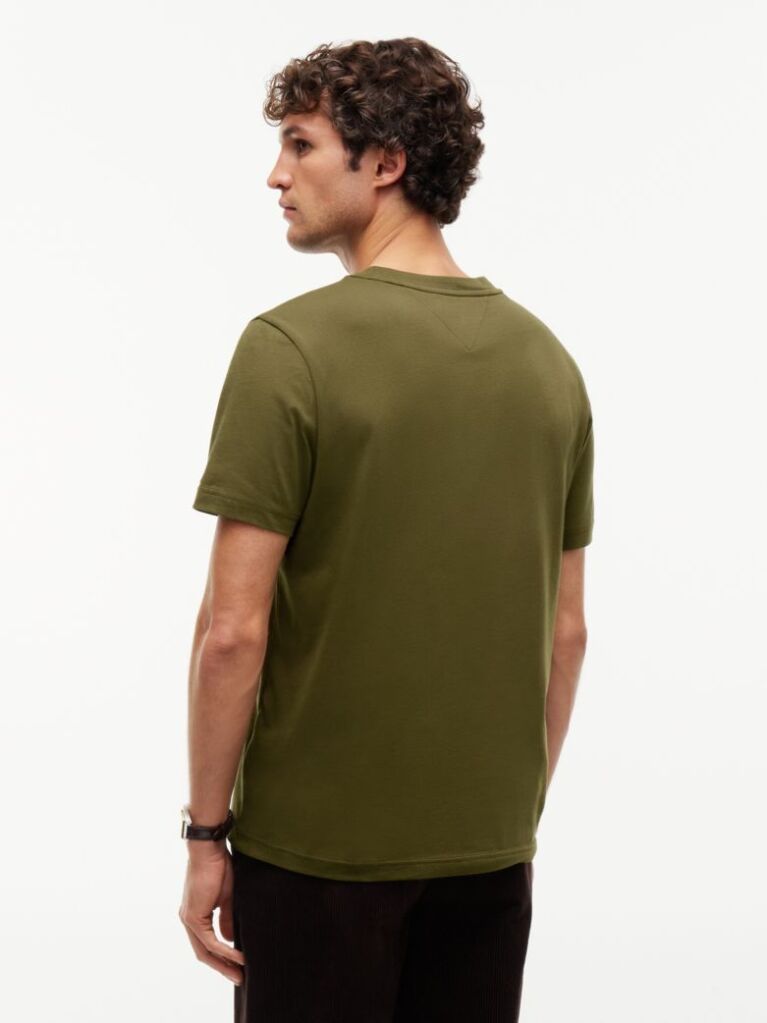 Verde T-Shirt Din Jerseu Cu Logo Si Guler Rotund  Barbati