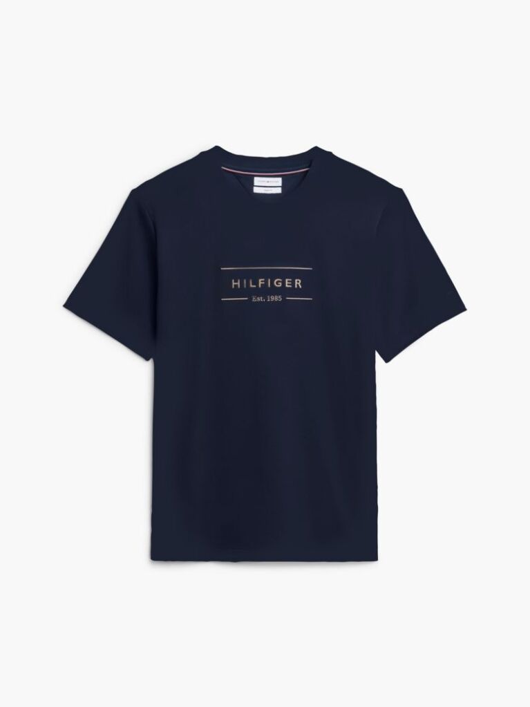 Blue T-Shirt Tricotat Cu Logo  Barbati