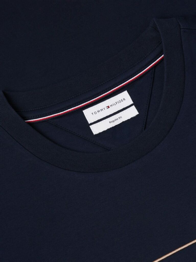 Blue T-Shirt Tricotat Cu Logo  Barbati
