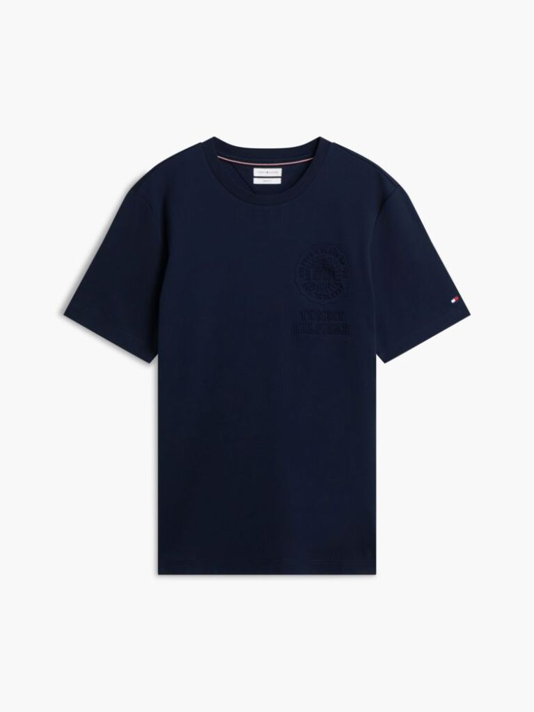 Blue T-Shirt Tricotat Cu Logo  Barbati