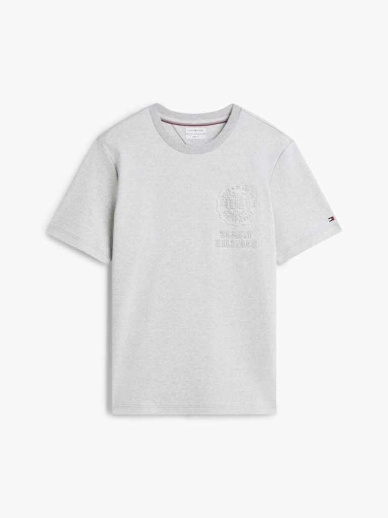 Gri T-Shirt Tricotat Cu Logo  Barbati