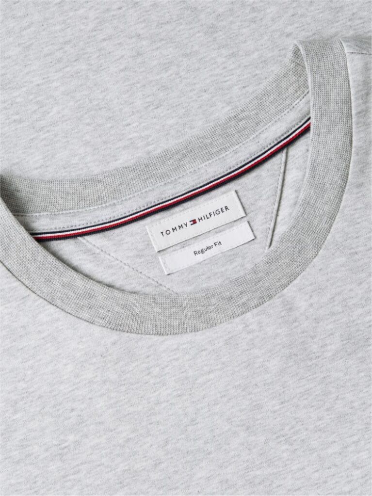 Gri T-Shirt Tricotat Cu Logo  Barbati
