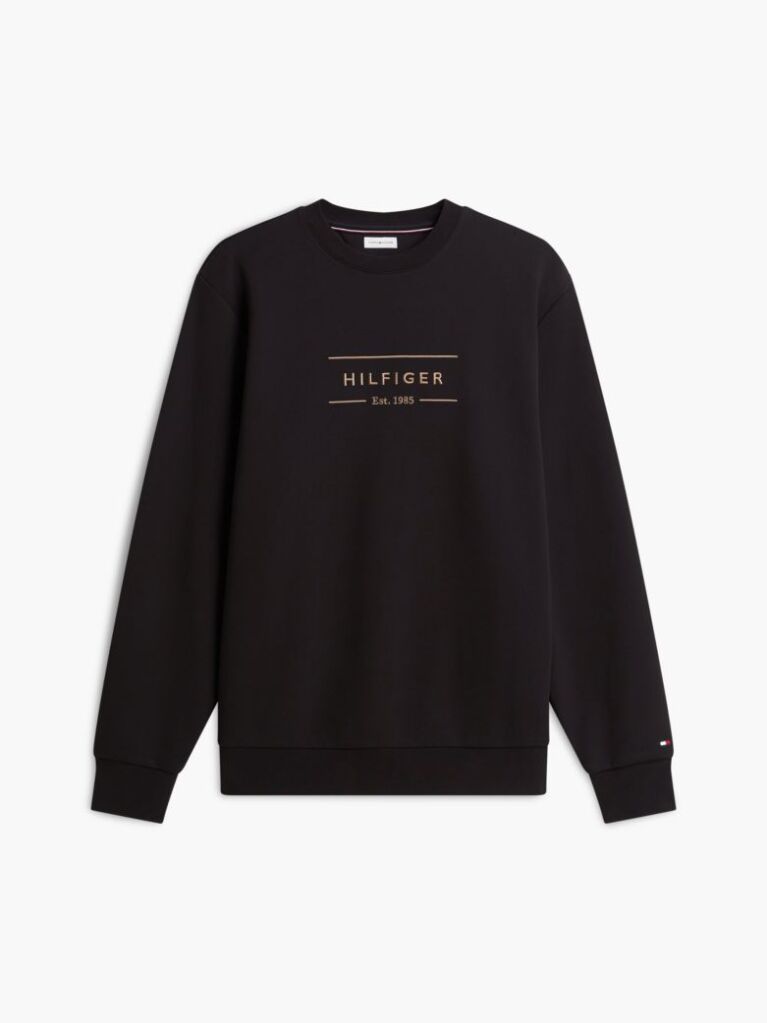 Negru Bluza De Trening Tricotata Cu Logo  Barbati