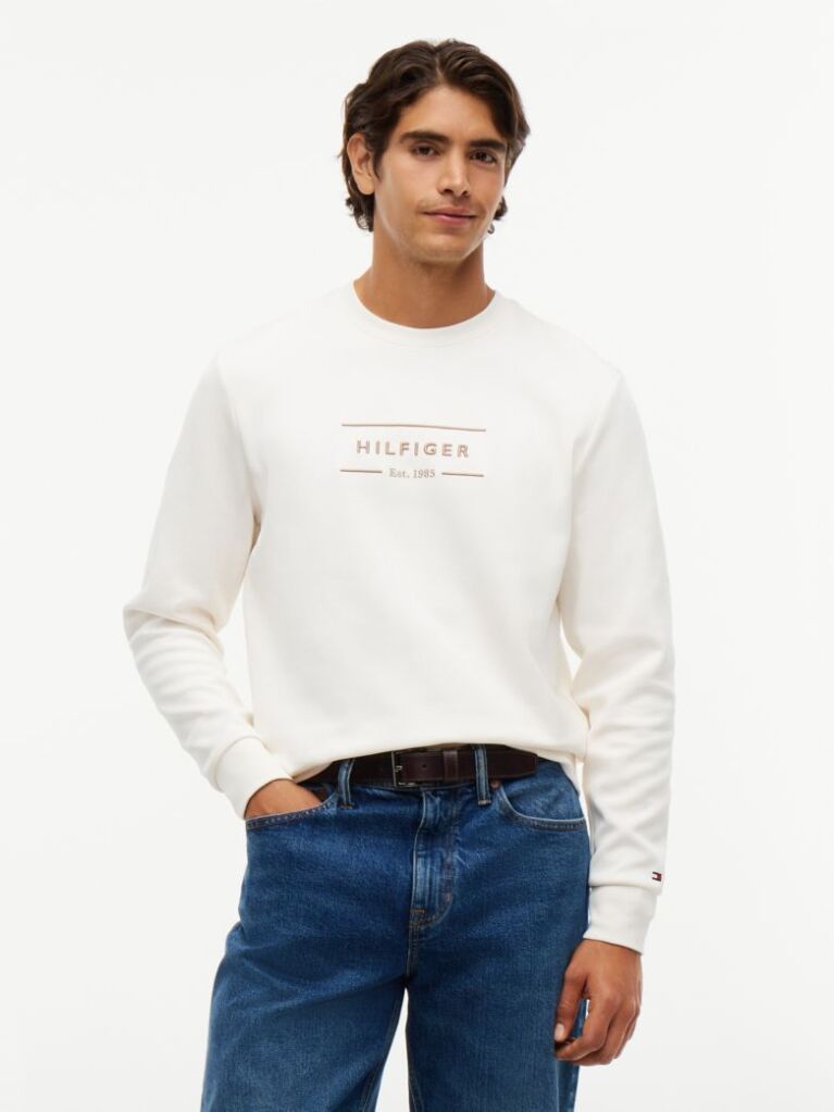 Beige Logo Intechno Knit Sweatshirt  Men