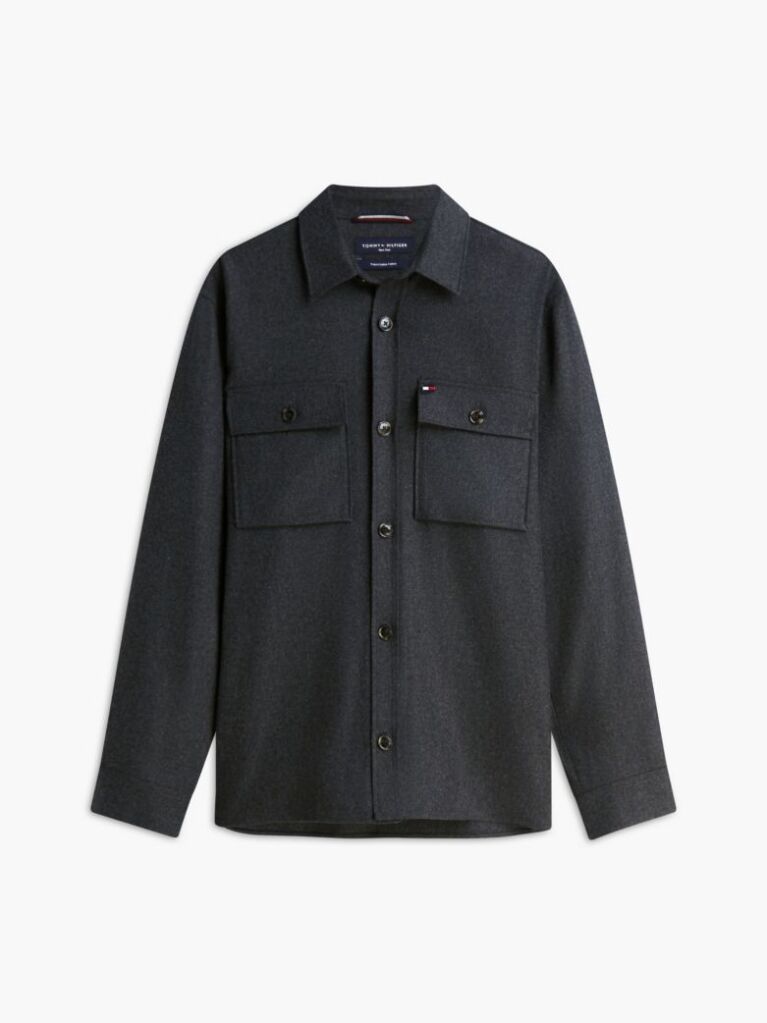 Grey New York Label Regular Fit Flannel Overshirt  Men