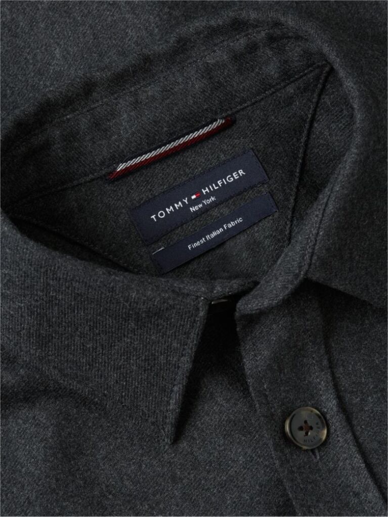 Grey New York Label Regular Fit Flannel Overshirt  Men
