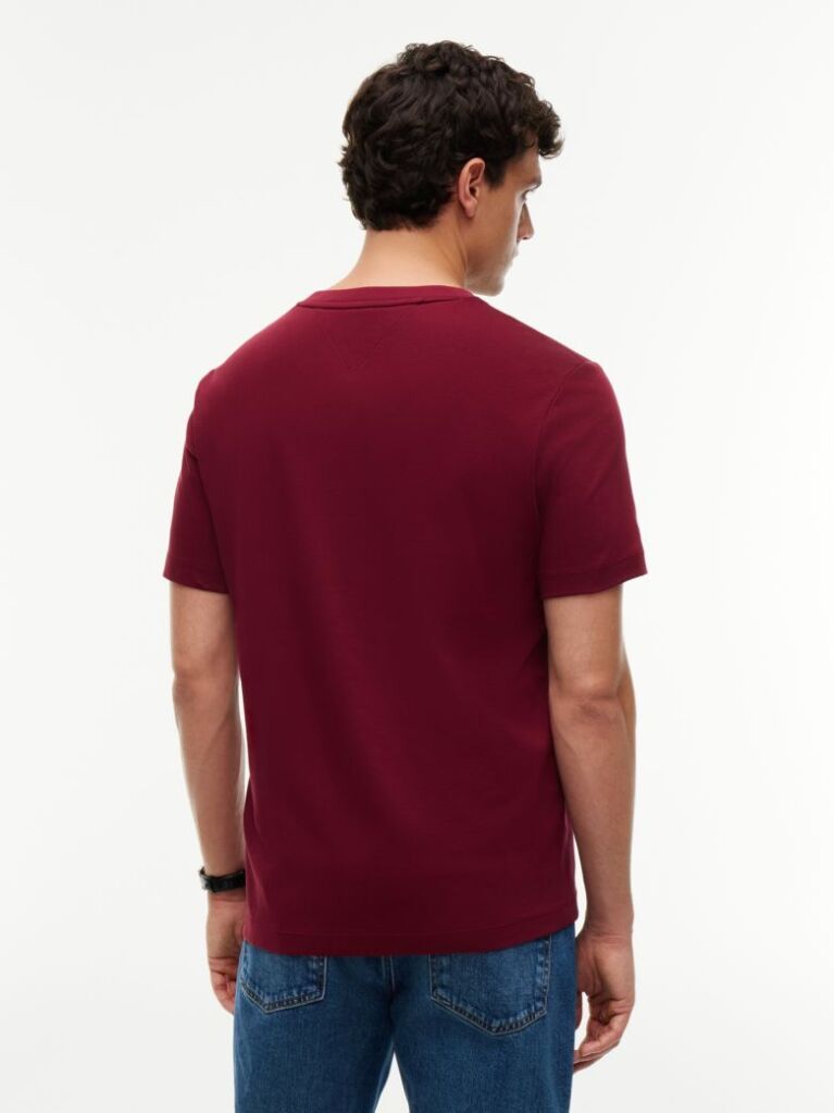 Rosu Crest T-Shirt Din Bumbac Cu Buzunar  Barbati