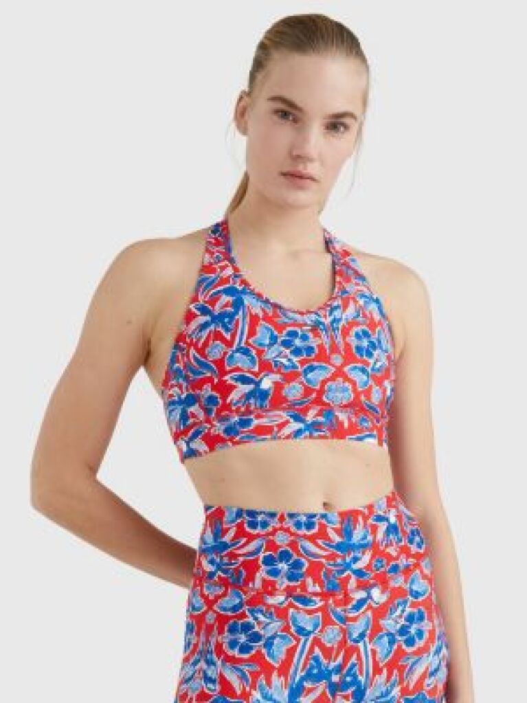 Multi Bustiera Sport Floral Medium Support  Femei