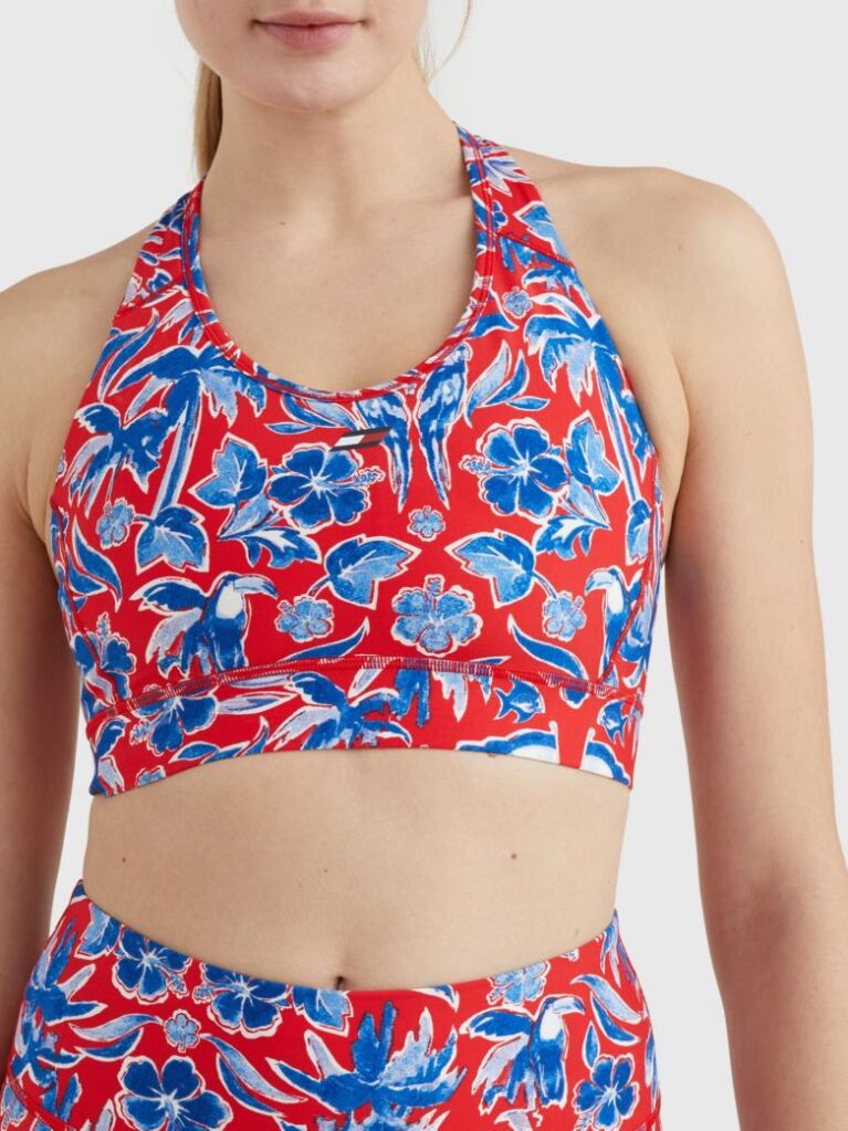 Multi Bustiera Sport Floral Medium Support  Femei