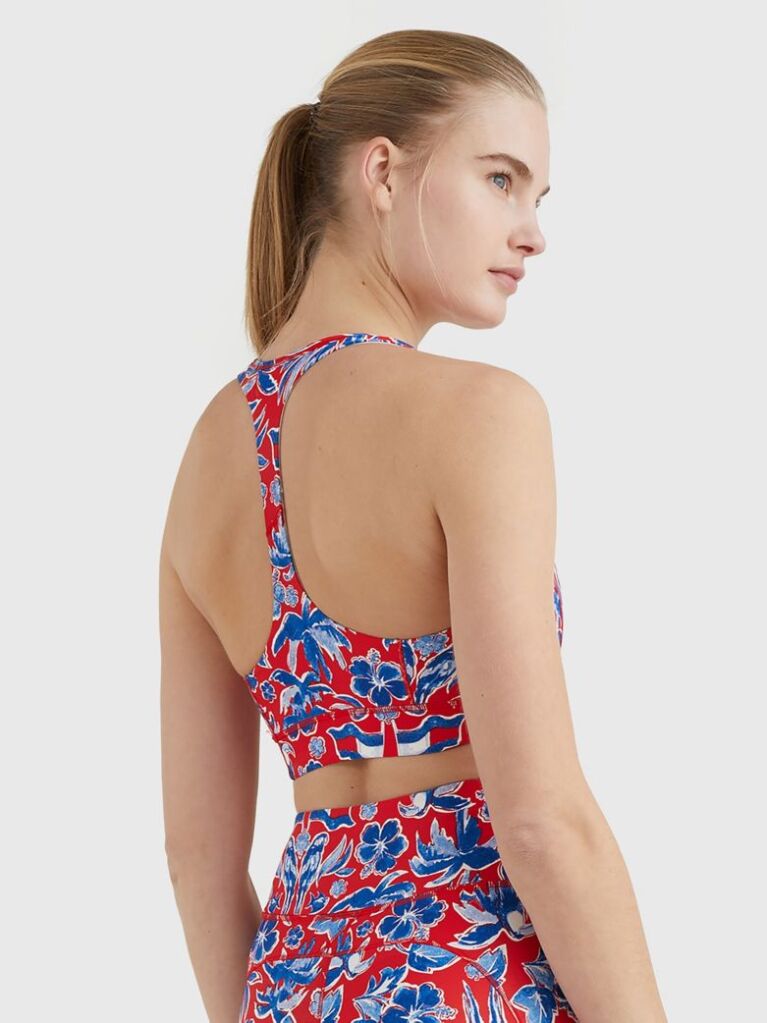 Multi Bustiera Sport Floral Medium Support  Femei