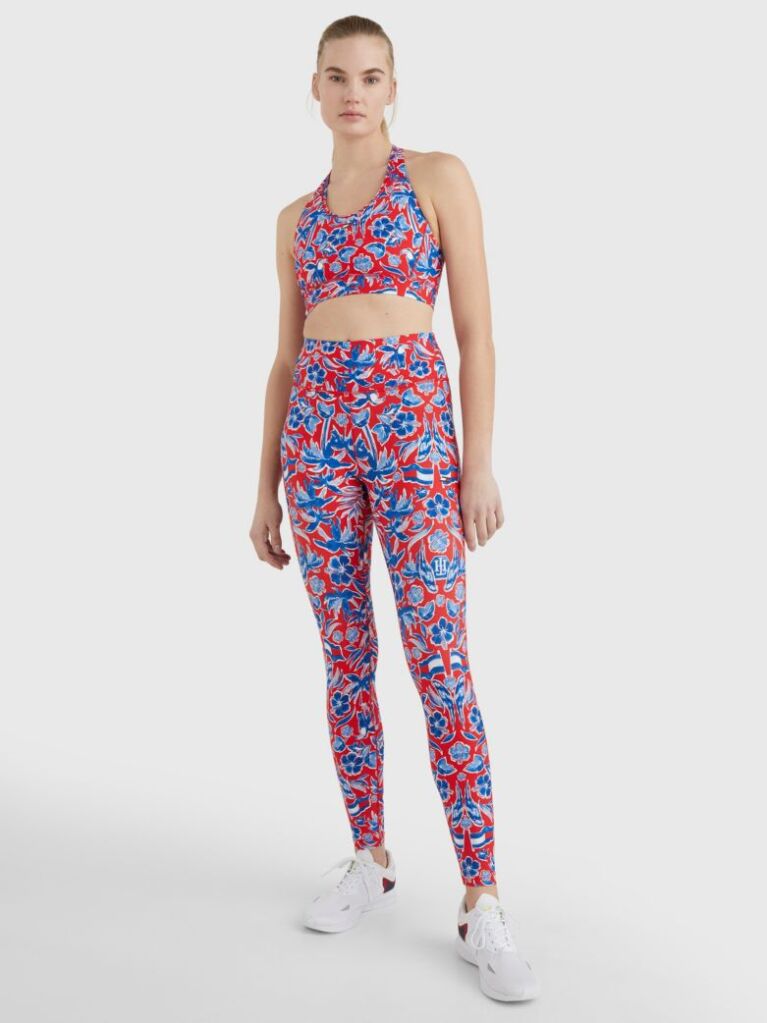 Multi Bustiera Sport Floral Medium Support  Femei
