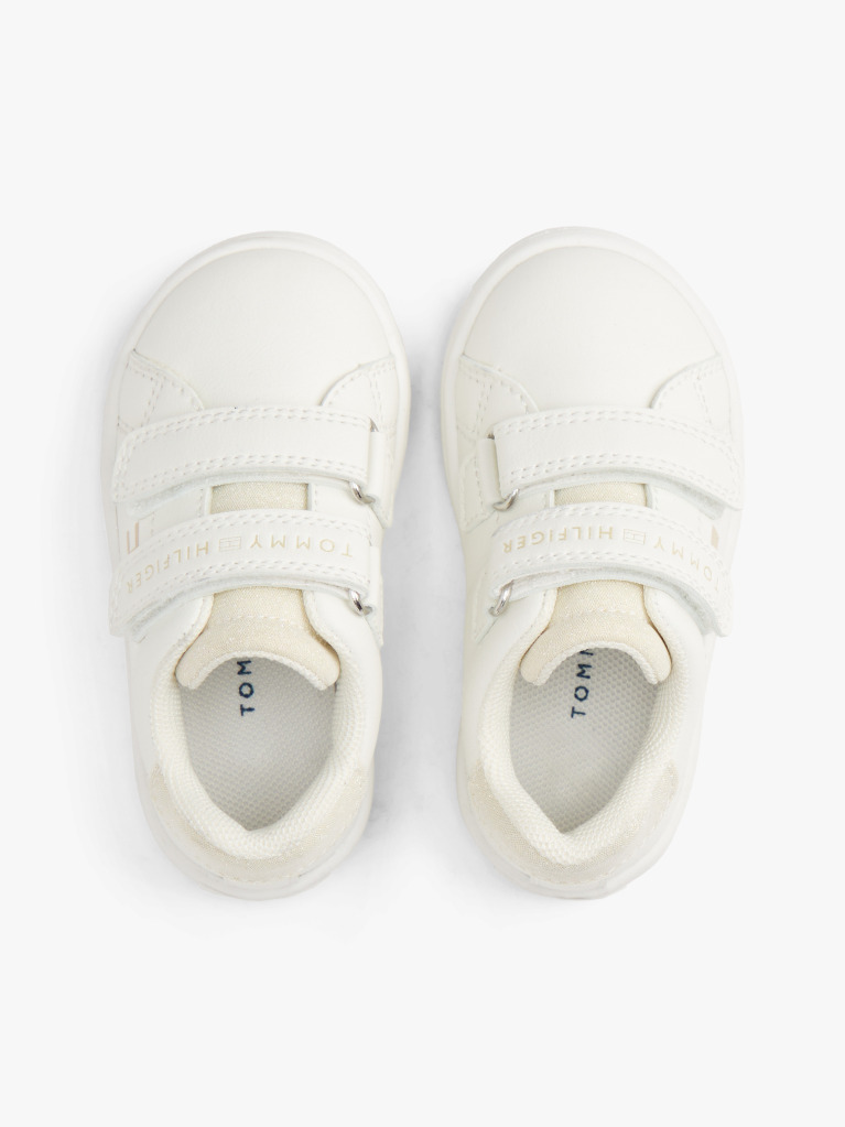 Alb Sneakers Hoop And Loop Cu Glitter La Steag  Fete