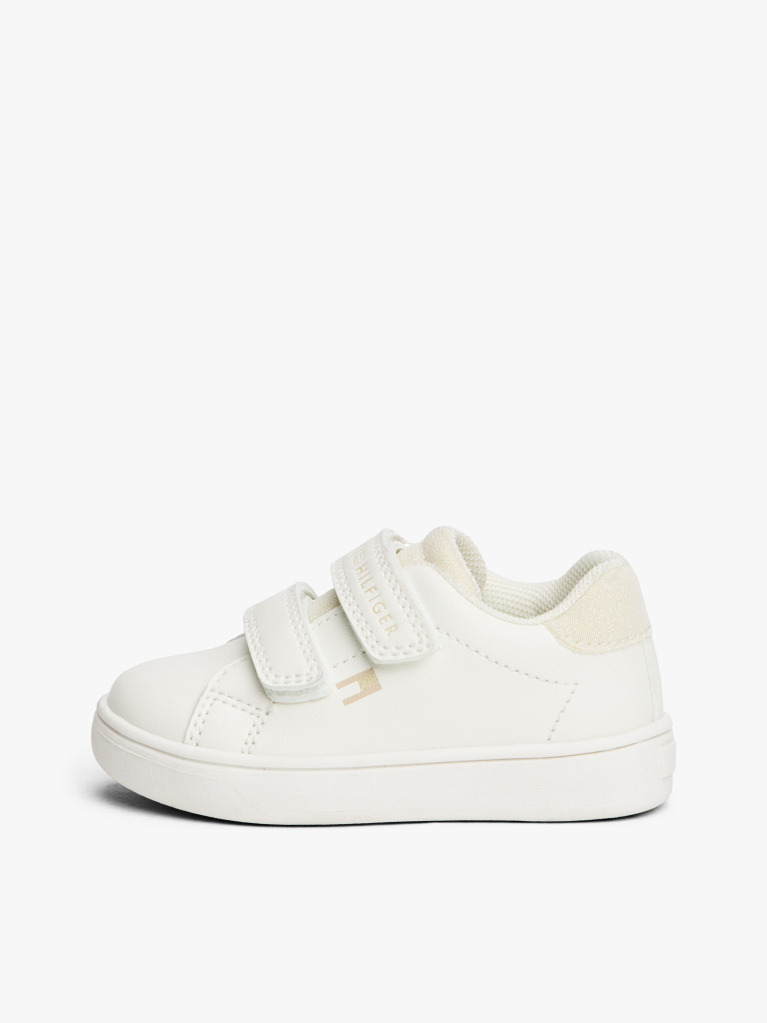 Alb Sneakers Hoop And Loop Cu Glitter La Steag  Fete
