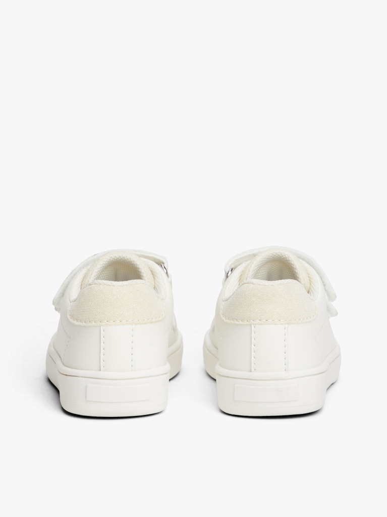 Alb Sneakers Hoop And Loop Cu Glitter La Steag  Fete