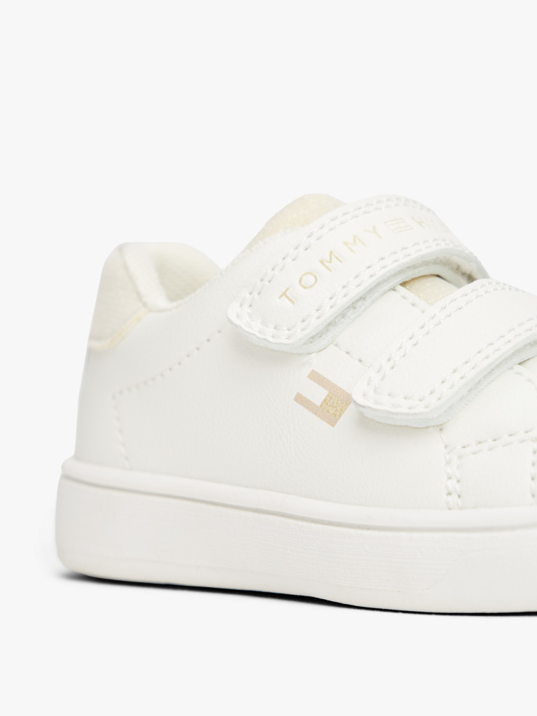 Alb Sneakers Hoop And Loop Cu Glitter La Steag  Fete