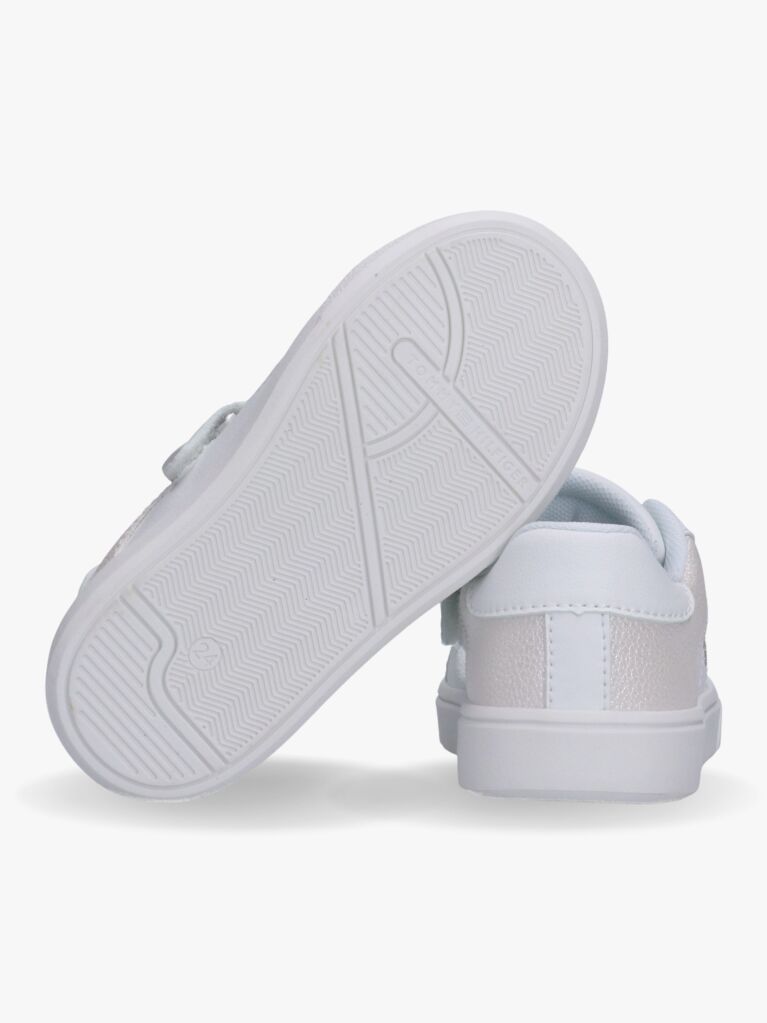 Alb Sneakers Stralucitori Low Cut Cu Sireturi  Fete