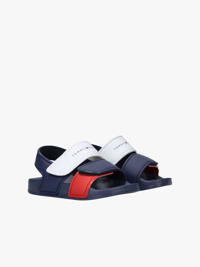 Multi Logo Hook And Loop Sandals  Kids Unisex