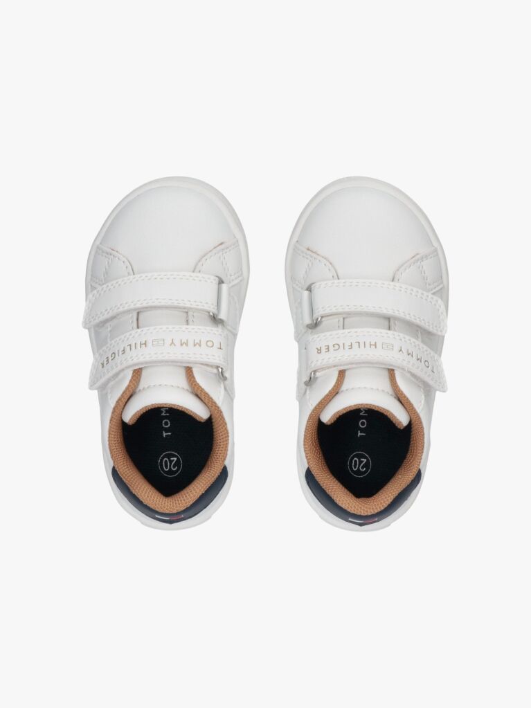 Alb Pantofi Sport Cu Prindere Reglabila Flag  Copii unisex