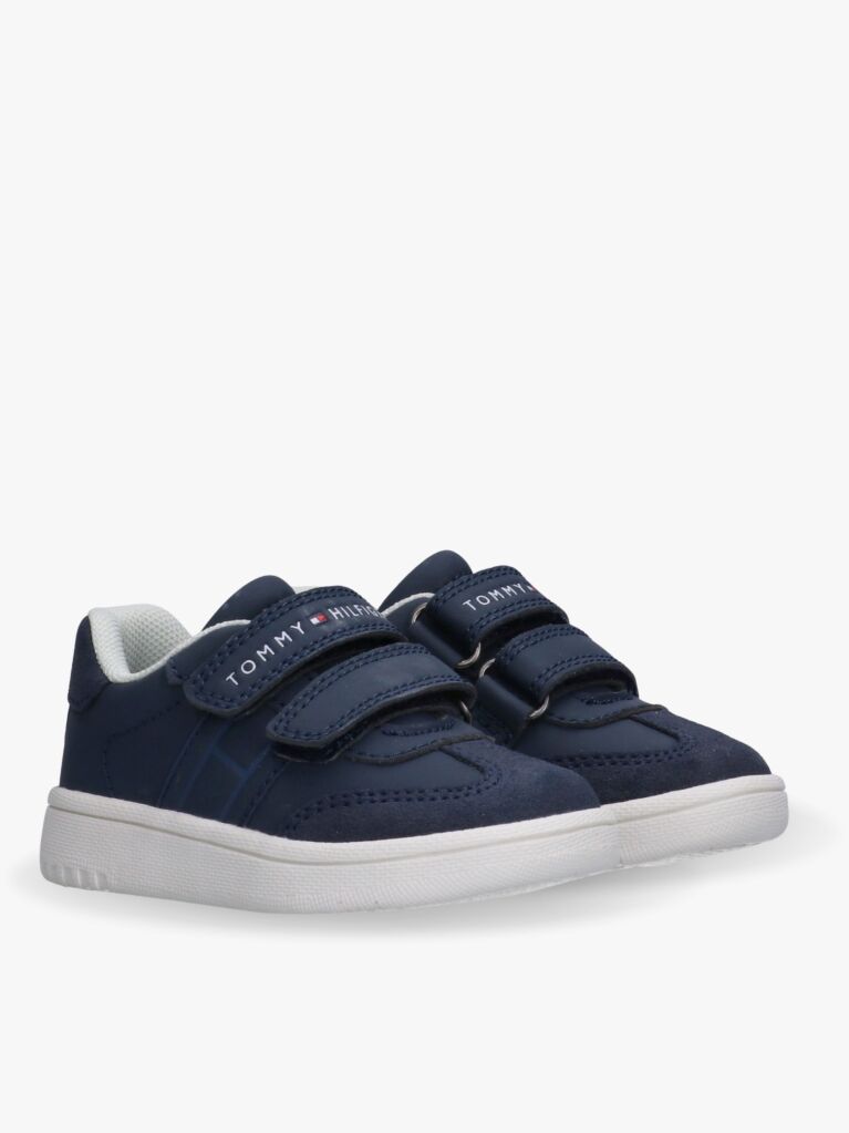 Blue Low Cut Velcro Sneakers  Kids Unisex