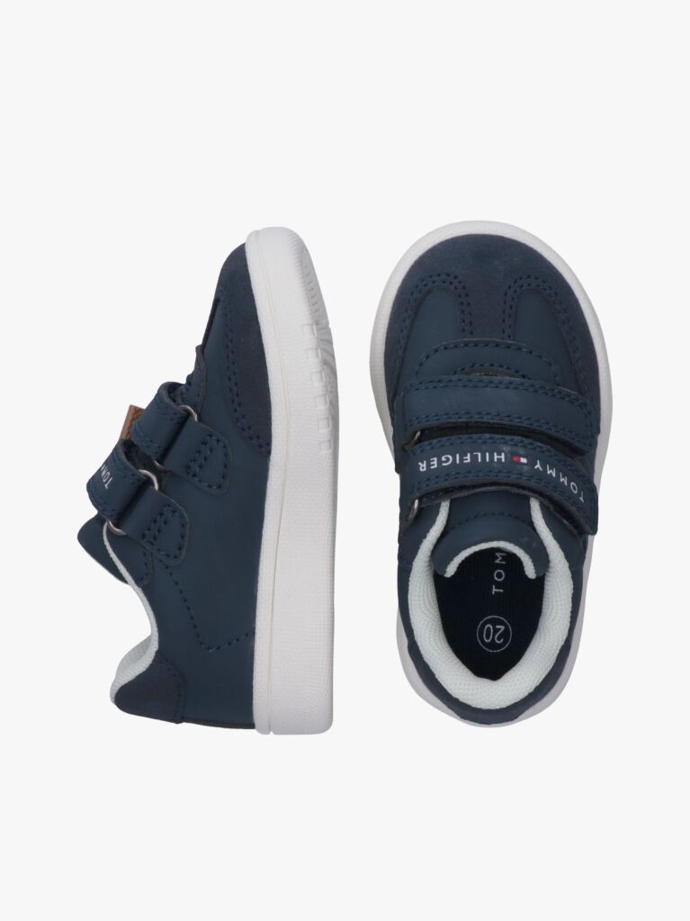 Blue Low Cut Velcro Sneakers  Kids Unisex