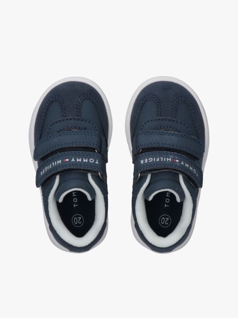 Blue Low Cut Velcro Sneakers  Kids Unisex