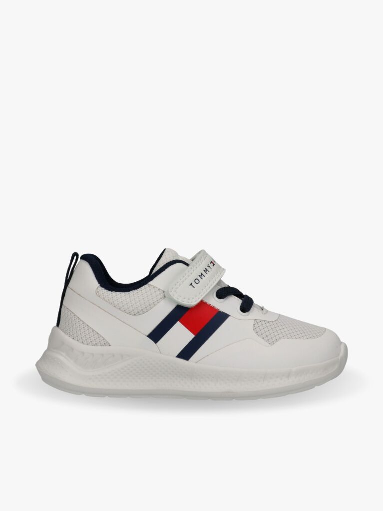 Alb Sneakers Mesh Cu Velcro Si Steag  Copii unisex