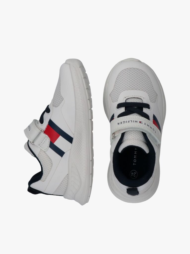 Alb Sneakers Mesh Cu Velcro Si Steag  Copii unisex