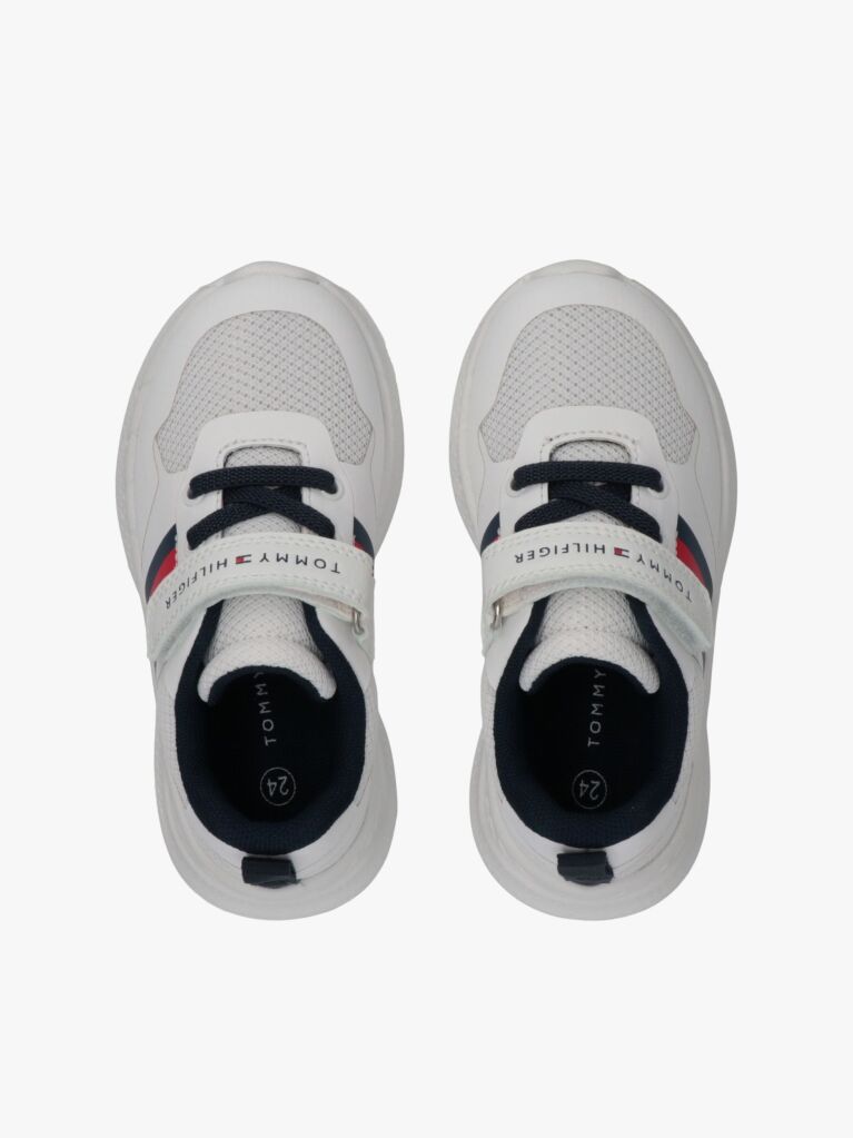 Alb Sneakers Mesh Cu Velcro Si Steag  Copii unisex