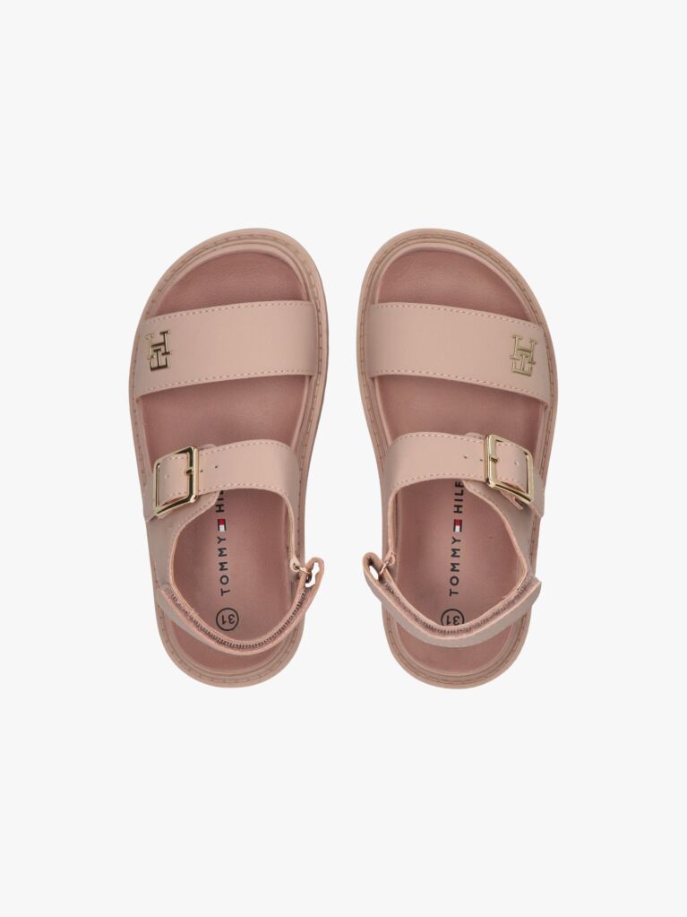Roz Sandale Cu Placuta Th Monogram  Fete